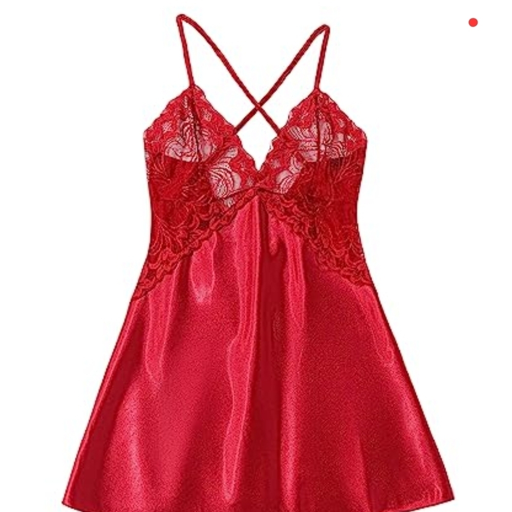 Crimson Lace Chemise